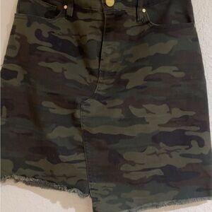 Camouflage Denim Skirt